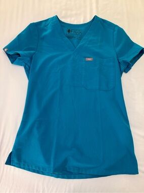 FIGS Teal Catarina Scrub Top— Size XXS